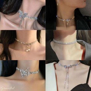 Dây chuyền choker cao cấp nữ đính đá sang trọng dự tiệc SM3