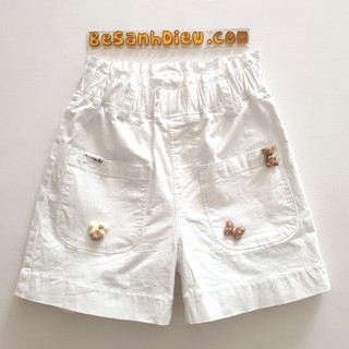 Quần short kaki bé gái vải mỏng mềm rất đẹp màu trắng
