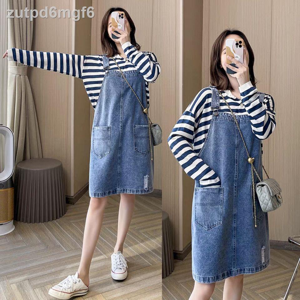 (Mới về)﹍☸✱Váy hai dây denim mùa xuân và thu của phụ nữ Nhật Bản dễ thương 2023 học sinh mới phiên Hàn Quốc dài vừa phải