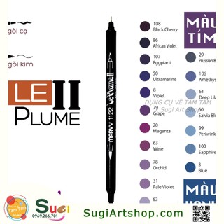 Bút lông hai đầu marvy uchida 1122 tone xanh tím