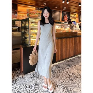 Đầm thun - 6139 - sát vai - trơn - viền