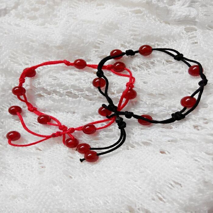 Vòng Đeo Chân Bằng Đồng Thau Dệt Tay Có Chuông Màu Đỏ Ngọt Ngào Dễ Thương Dành Cho Học Sinh Nam Nữ