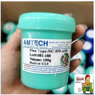 Mỡ hàn amtech nc-559 asm 100g | vỏ xanh lam