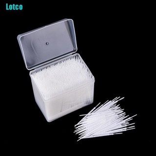 Lotco 1100Pcs Plastic Dental Picks Oral Hygiene 2 Way Interdental Brush Tooth Pick