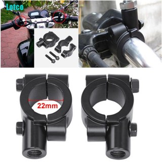 Lotco Motorcycle Rearview Handlebar Mirror Mount Holders Adapter Clamp