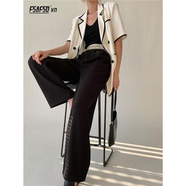 Quần Dài Ống Rộng Lưng Cao Co Giãn Thời Trang Xuân Thu Dành Cho Nữ