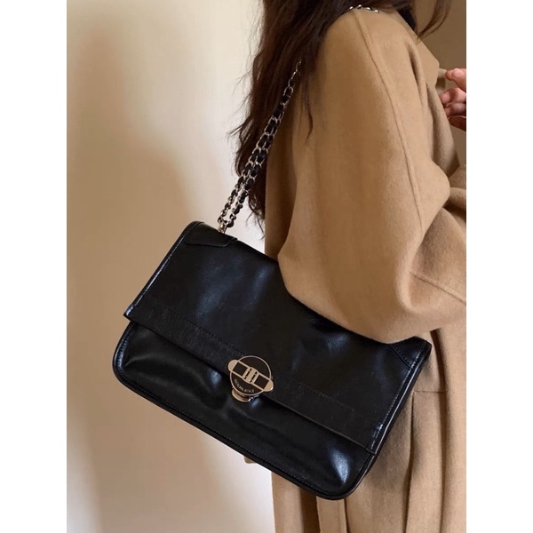 Túi Tote da mềm 𝐌𝐢𝐨𝐜𝐫𝐚 𝐤𝐨𝐥𝐲 khoá kim loại