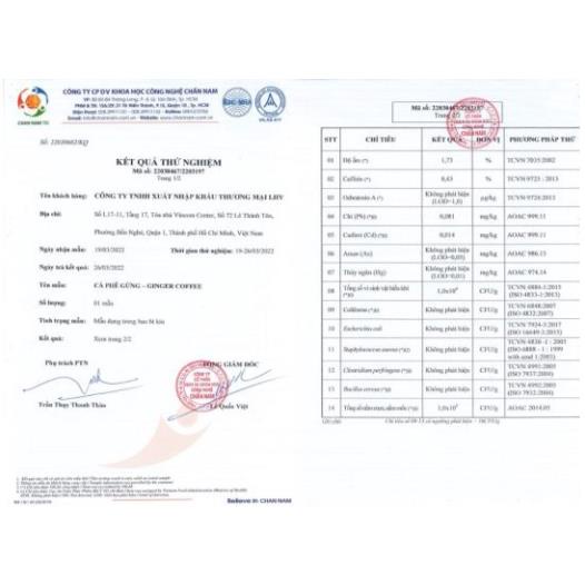 Cà Phê Gừng Giảm Cân Ginger Coffee Chính Hãng