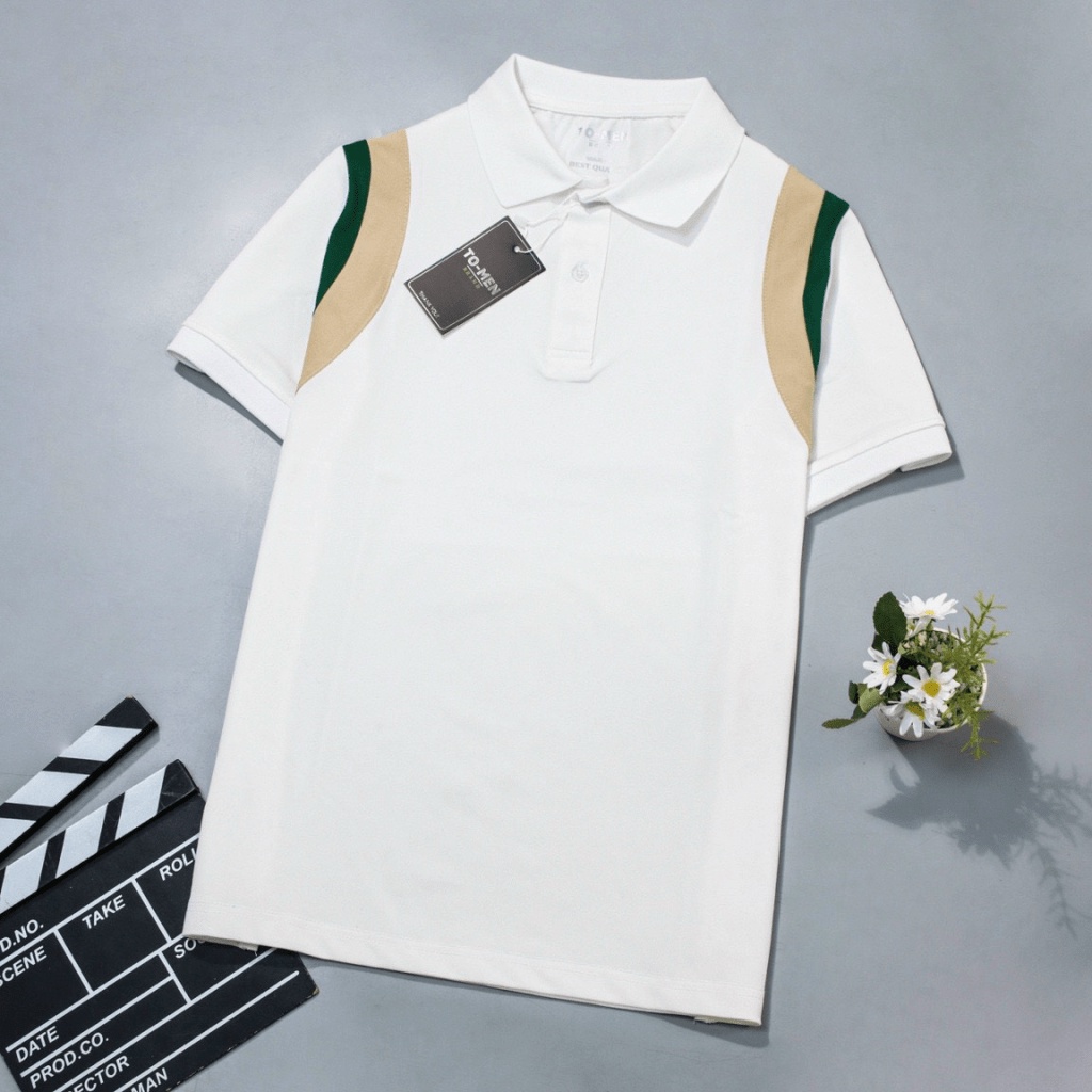 Áo Thun Nam Có Cổ Vải Cotton Co Giãn 4 Chiều Sọc Vai 2 Màu Siêu Hot NEW UNISEX