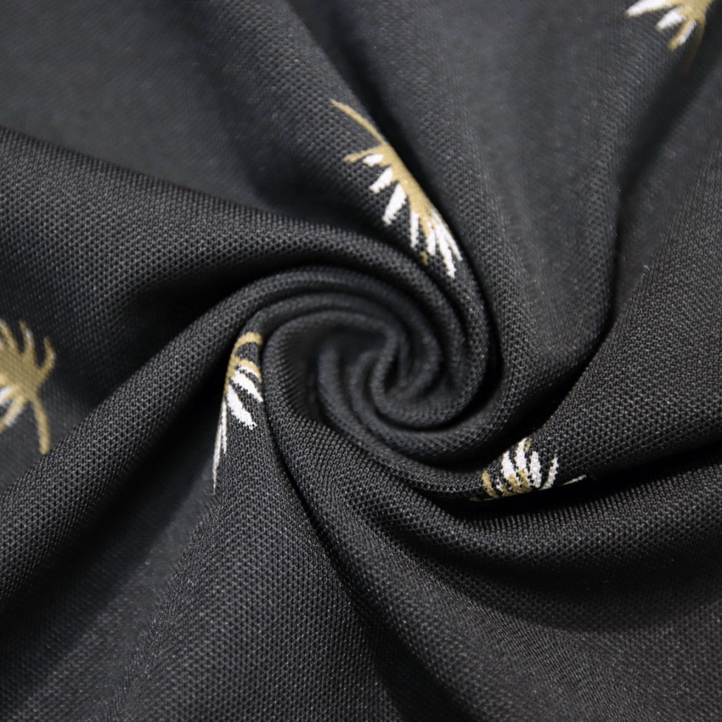 Áo Thun Nam Cổ Bẻ Vải Cotton Phối Lá Đủ Size Form Ôm Lịch Lãm NEW UNISEX