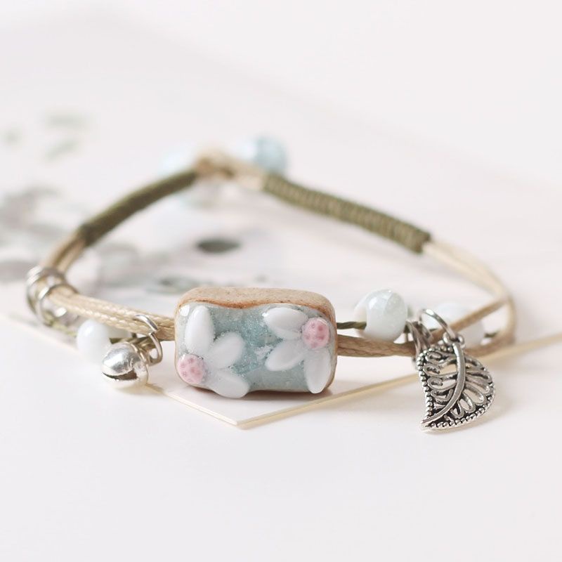 Vòng Đeo Tay Bằng Gốm Sứ Phong Cách Bohemian Thời Trang Cho Nữ