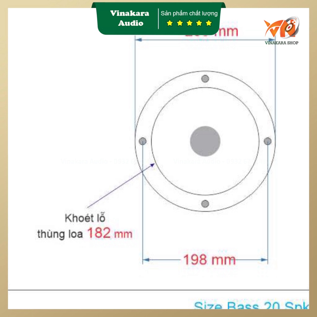 01 Cặp - LOA BASS 20 cm