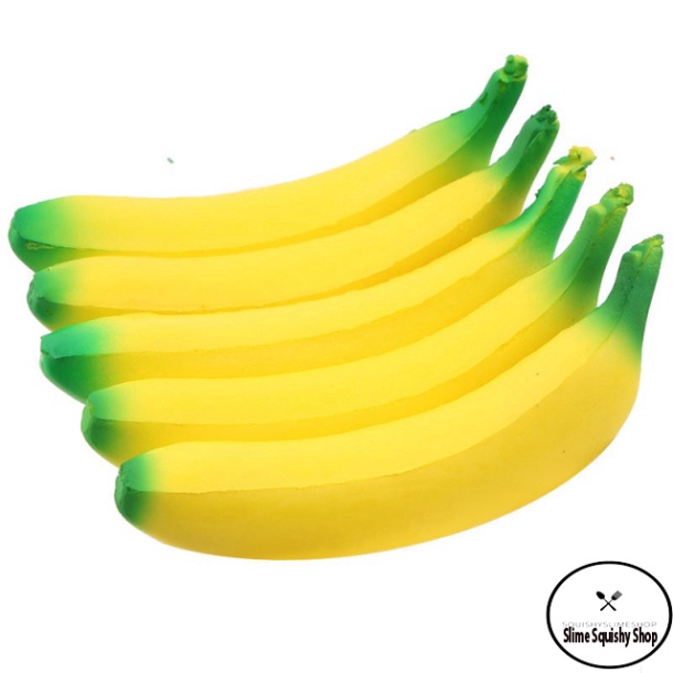 Squishy Lớn JUMBO Hình quả chuối vàng to đồ giải trí Xốp Giảm Stress Hình mềm mại xinh đẹp co dãn và đàn hồi Cho Bé