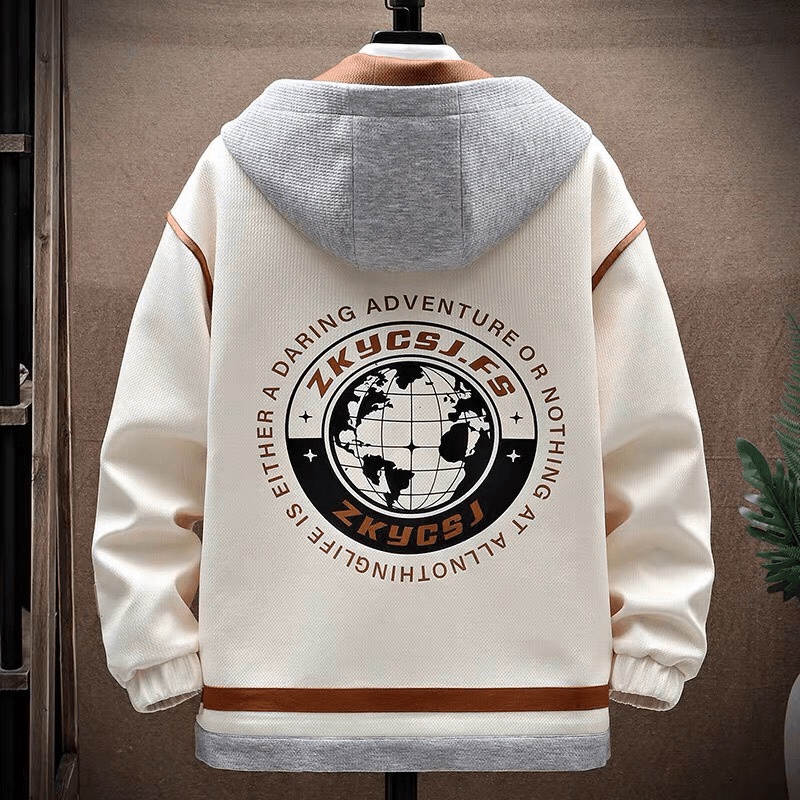 Áo Khoác Hoodies Nam - Áo Khoác Nỉ Nón Lớn Phối Viền In Họa Tiết Siêu Hot Hopy_Fashion