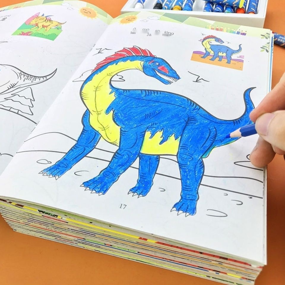 Sách Tô Màu Khủng Long Cho Bé Mẫu Giáo Màu Sắc