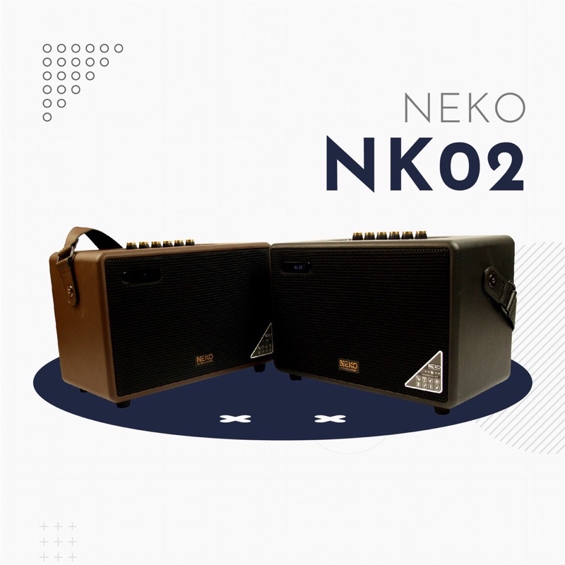 Loa xách tay Neko Nk02 - kem 2 micro - Hàng Chính Hãng - Gia Khang Shop