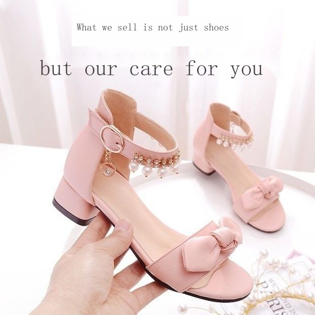 Xăng đan Cao Gót Đế Mềm Thời Trang Mùa Hè Cho Bé Gái 10-12 Tuổi