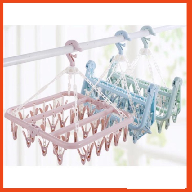 Móc Chùm Phơi Quần Áo, Đồ Baby, Tã, Đồ Nhỏ, Quần Lót Nam Nữ 32 Kẹp