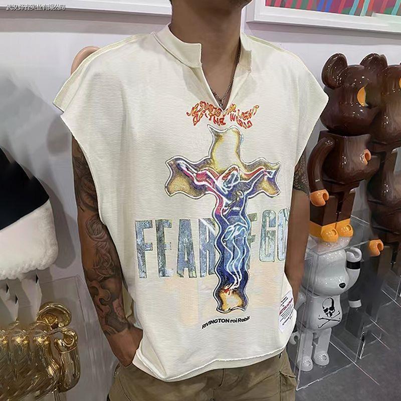 Áo Thun Cotton Không Tay Dáng Rộng Phong Cách Mỹ Fear OF GOD Co-Branded RRR123 Thời Trang Mùa Hè Mới Cho Cặp Đôi