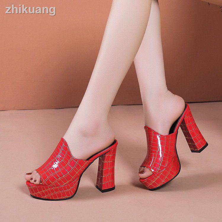 Mới Xăng đan Cao Gót Hở Mũi Chống Thấm Nước Thời Trang Dành Cho Nữ