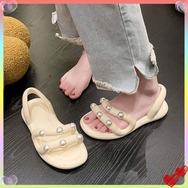 Dép lê chống trượt đế mềm đế bệt ngọc trai thời trang
