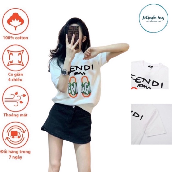 Áo Thun Fendi New Version Tay lỡ Form Rộng Trend Hot 2023,áo phông fendi | BigBuy360 - bigbuy360.vn