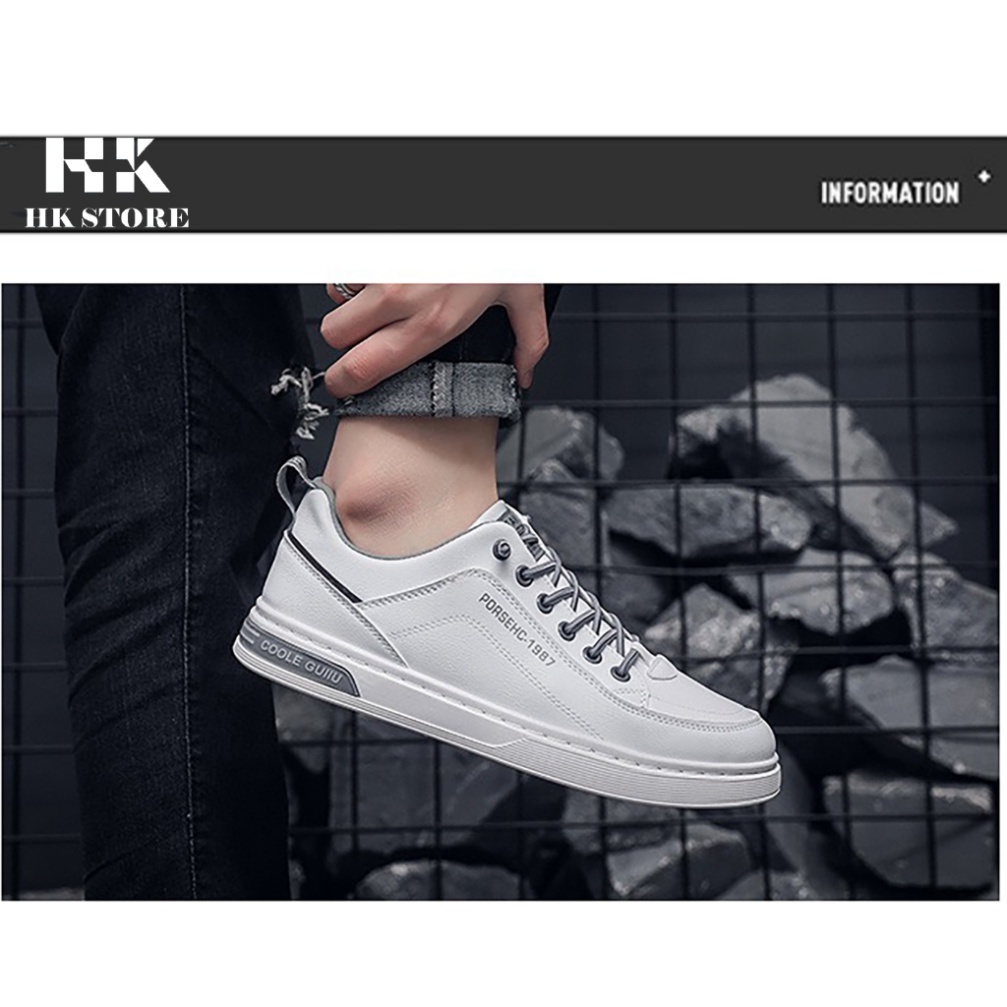 Giày thể thao nam da bò cao cấp siêu êm siêu mềm chân - kiểu dáng trẻ chung dễ kết hợp quần áo.