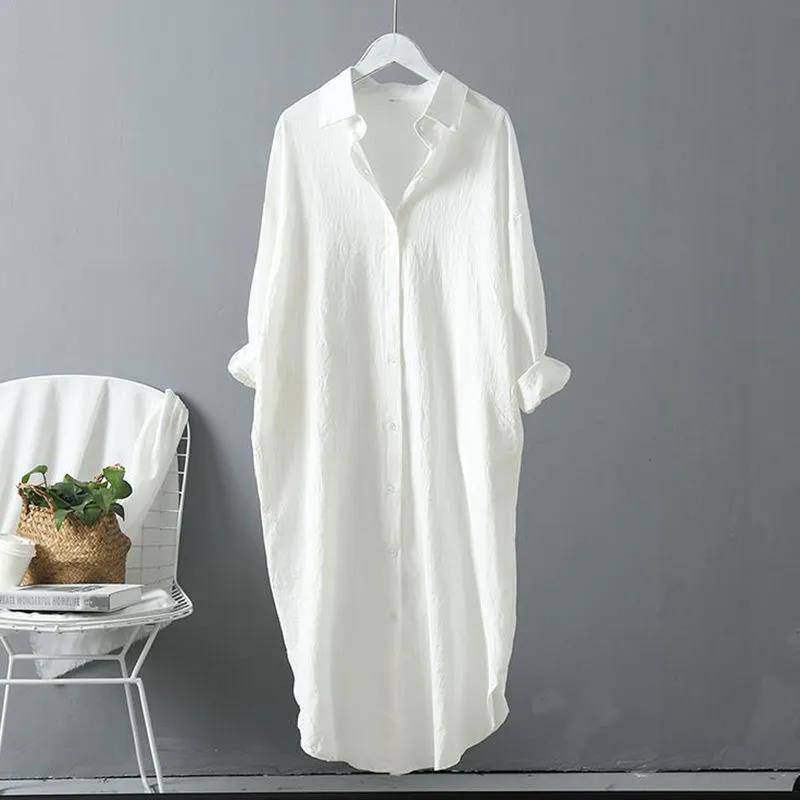 Áo Sơ Mi Cotton Lanh Chống Nắng Dáng Rộng Thời Trang Xuân Hè 2022 Mới Cho Nữ