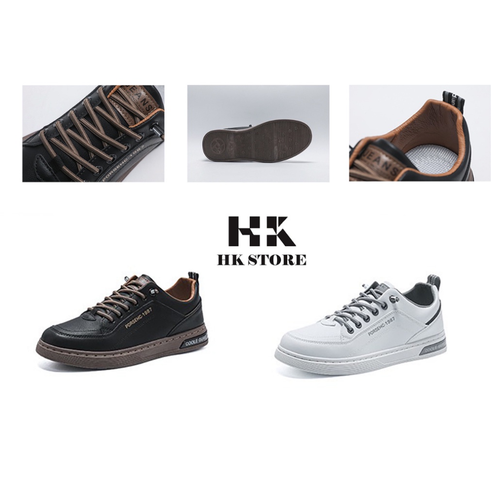 Giày thể thao nam da bò cao cấp siêu êm siêu mềm chân - kiểu dáng trẻ chung dễ kết hợp quần áo.