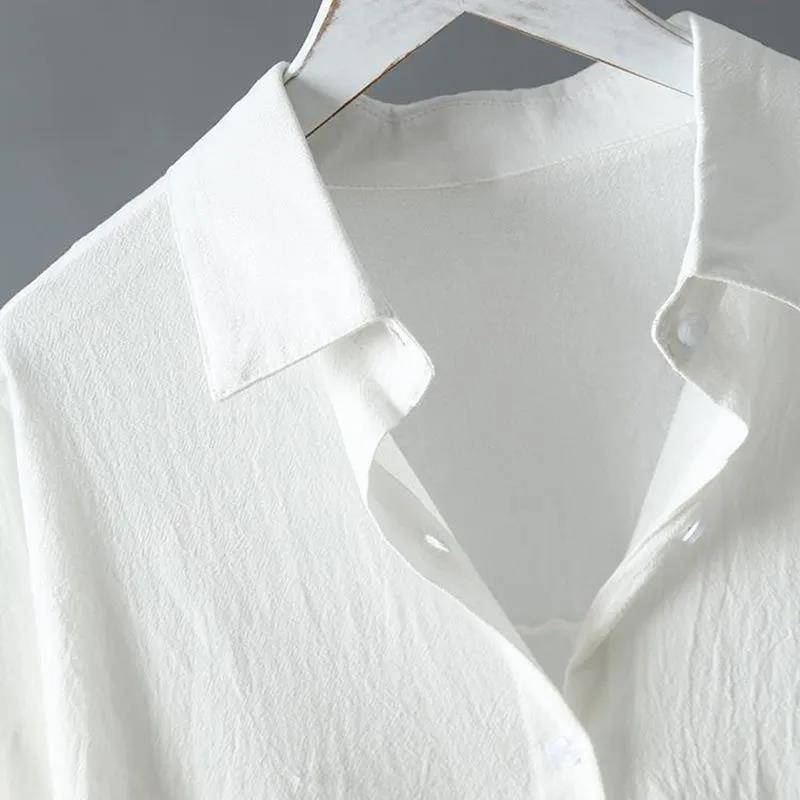 Áo Sơ Mi Cotton Lanh Chống Nắng Dáng Rộng Thời Trang Xuân Hè 2022 Mới Cho Nữ