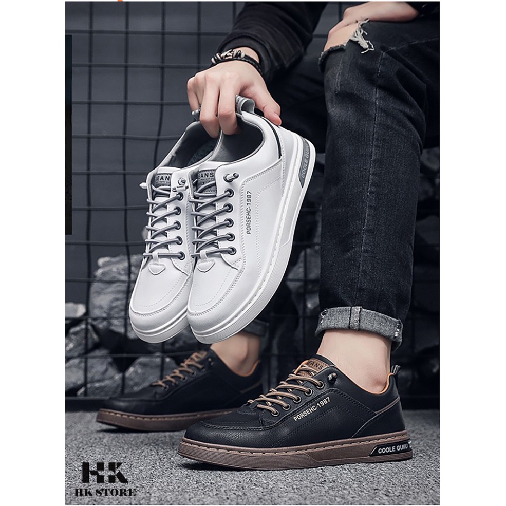 Giày thể thao nam da bò cao cấp siêu êm siêu mềm chân - kiểu dáng trẻ chung dễ kết hợp quần áo.