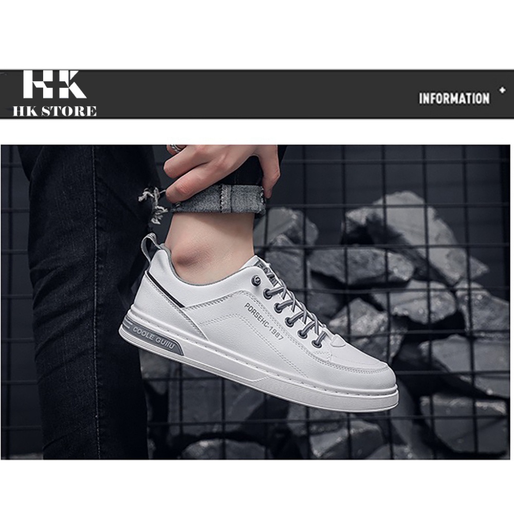 Giày thể thao nam da bò cao cấp siêu êm siêu mềm chân - kiểu dáng trẻ chung dễ kết hợp quần áo.