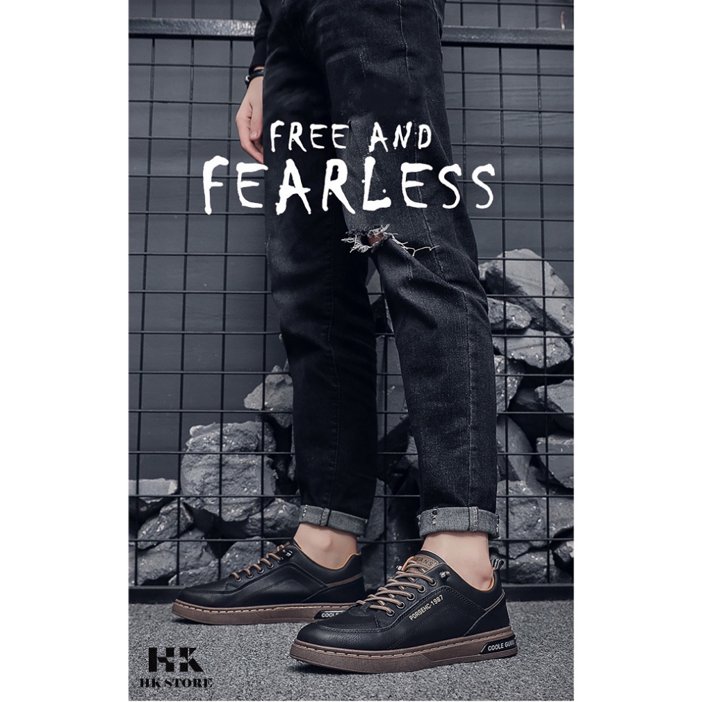 Giày thể thao nam da bò cao cấp siêu êm siêu mềm chân - kiểu dáng trẻ chung dễ kết hợp quần áo.