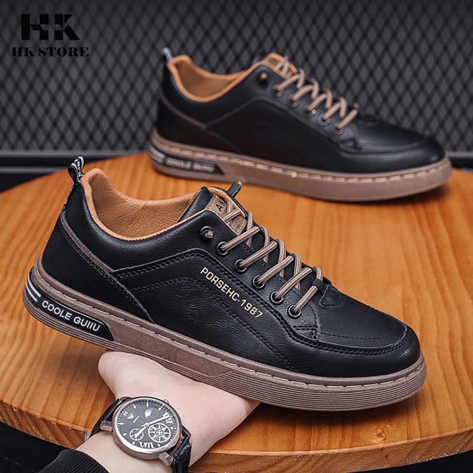 Giày thể thao nam da bò cao cấp siêu êm siêu mềm chân - kiểu dáng trẻ chung dễ kết hợp quần áo.