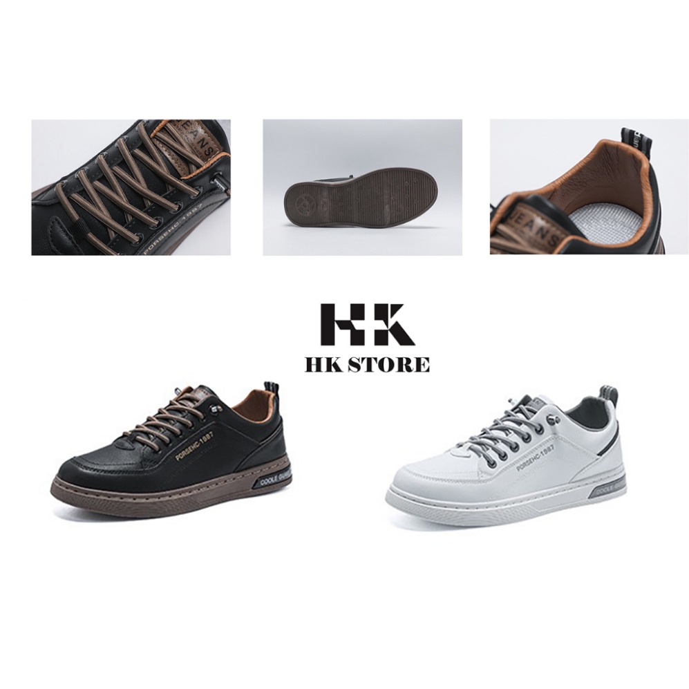 Giày thể thao nam da bò cao cấp siêu êm siêu mềm chân - kiểu dáng trẻ chung dễ kết hợp quần áo.