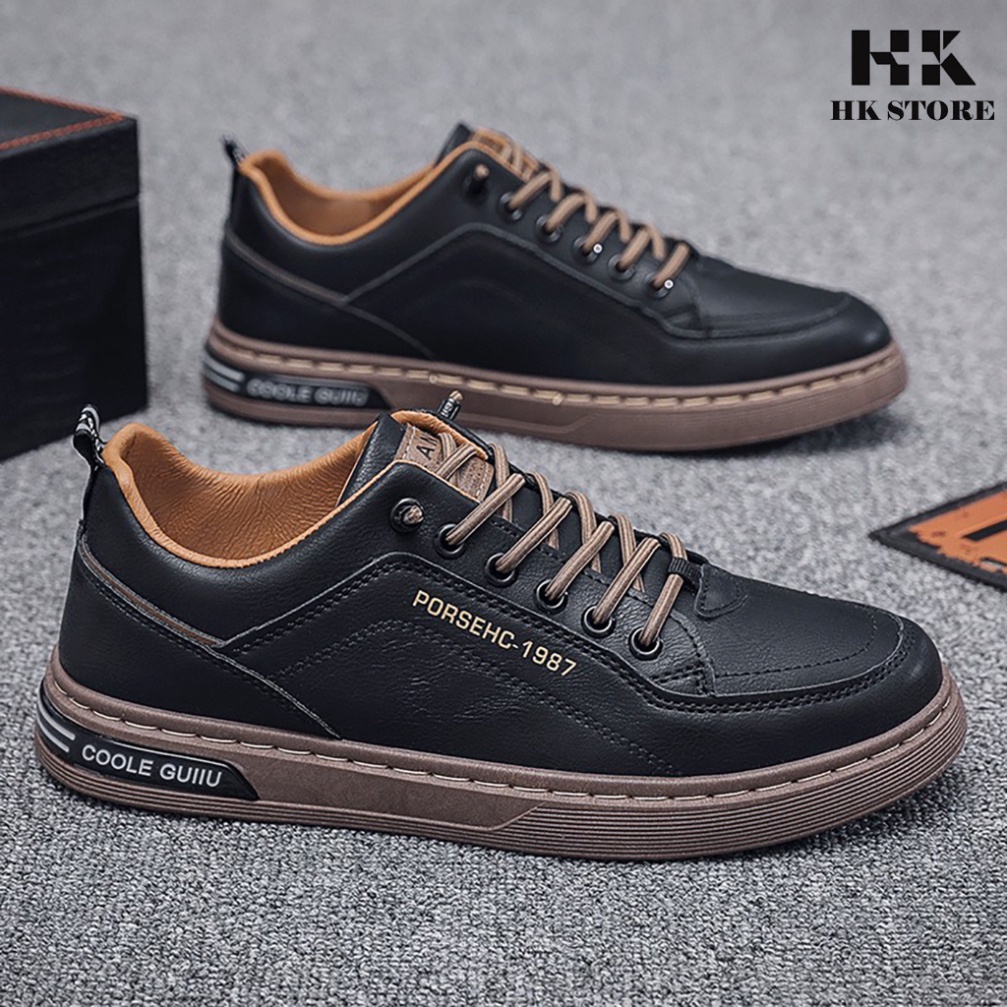 Giày thể thao nam da bò cao cấp siêu êm siêu mềm chân - kiểu dáng trẻ chung dễ kết hợp quần áo.