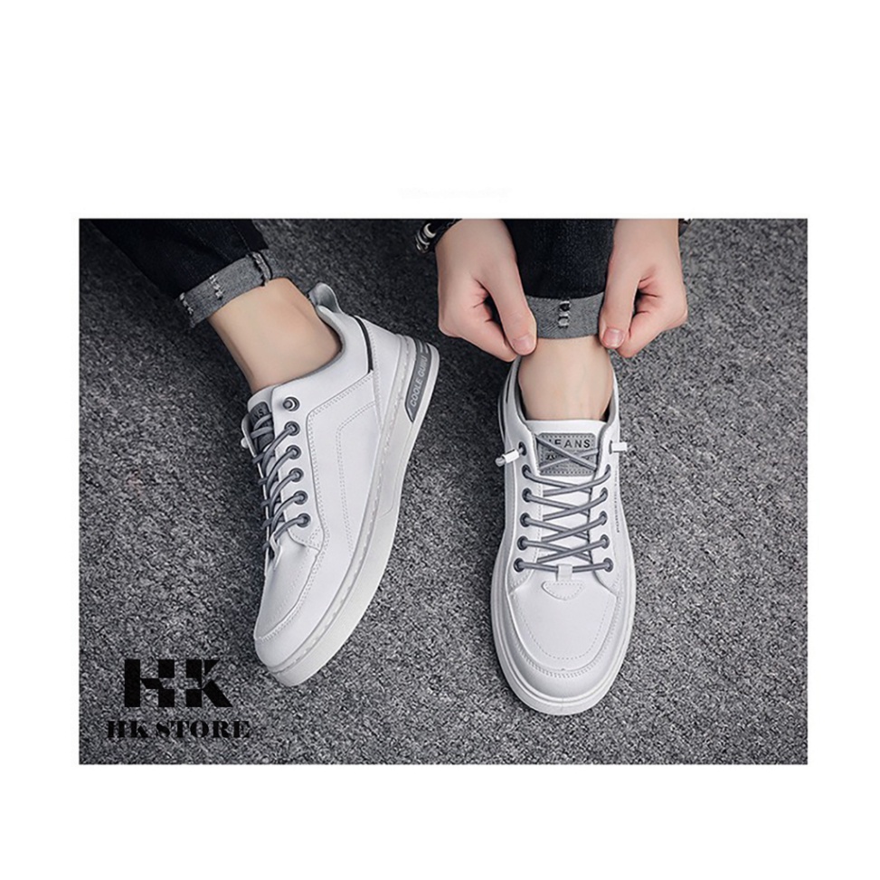 Giày thể thao nam da bò cao cấp siêu êm siêu mềm chân - kiểu dáng trẻ chung dễ kết hợp quần áo.