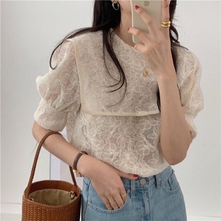 Rập giấy thiết kế, Rập giấy áo sơ mi nữ cổ tròn vạt cổ vuông, tay phồng, Rập giấy A0 cắt sẵn