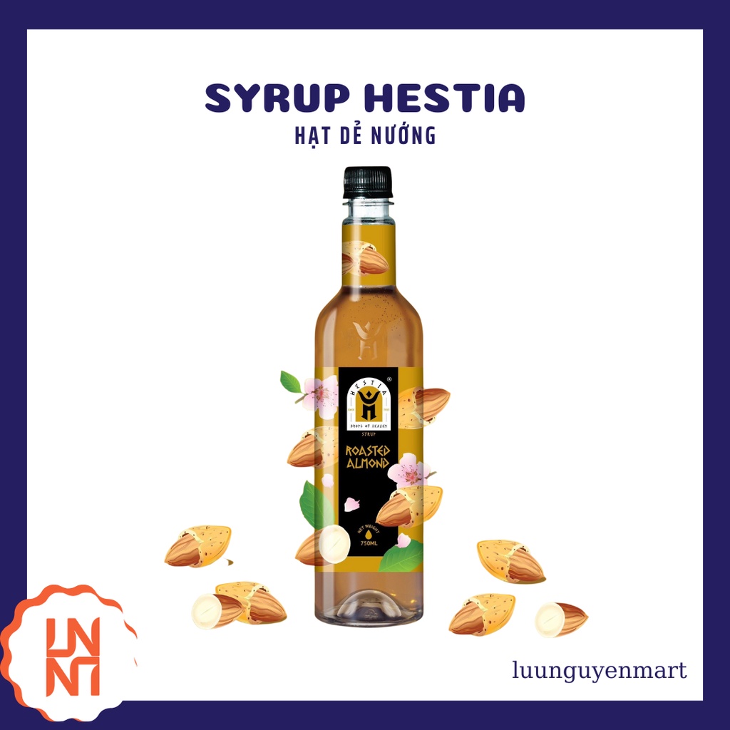 Siro/ Syrup Hestia Vị Hạnh Nhân Nướng  750ml