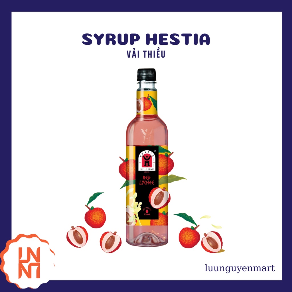 Siro/ Syrup Hestia Vị Vải Thiều 750ml