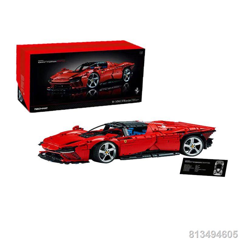 Tương thích với khối xây dựng Lego Ferrari sp3 xe đua thể thao Lamborghini xe lắp ráp cậu bé đồ chơi giáo dục