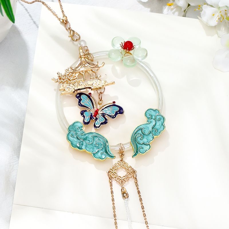 [Aishang Trang Sức Đẹp] Chuông Cổ Điển Tua Rua Phụ Kiện Đi Bộ Phong Cách Cung Điện Cổ Điển