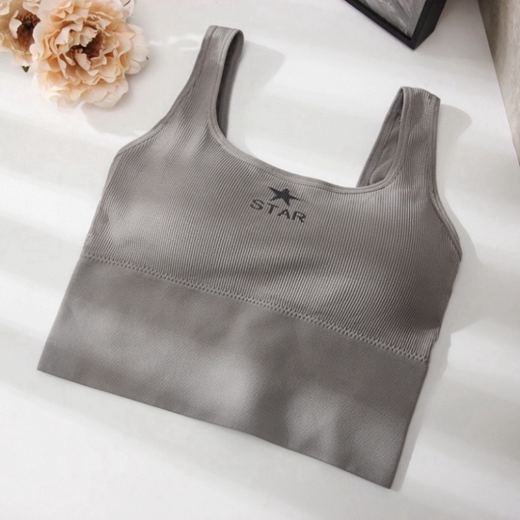Áo Bra Nâng Ngực Tốt  Thun Gân Tăm Lưng Khoét Chữ V Cao Cấp helenaroom BRA 810