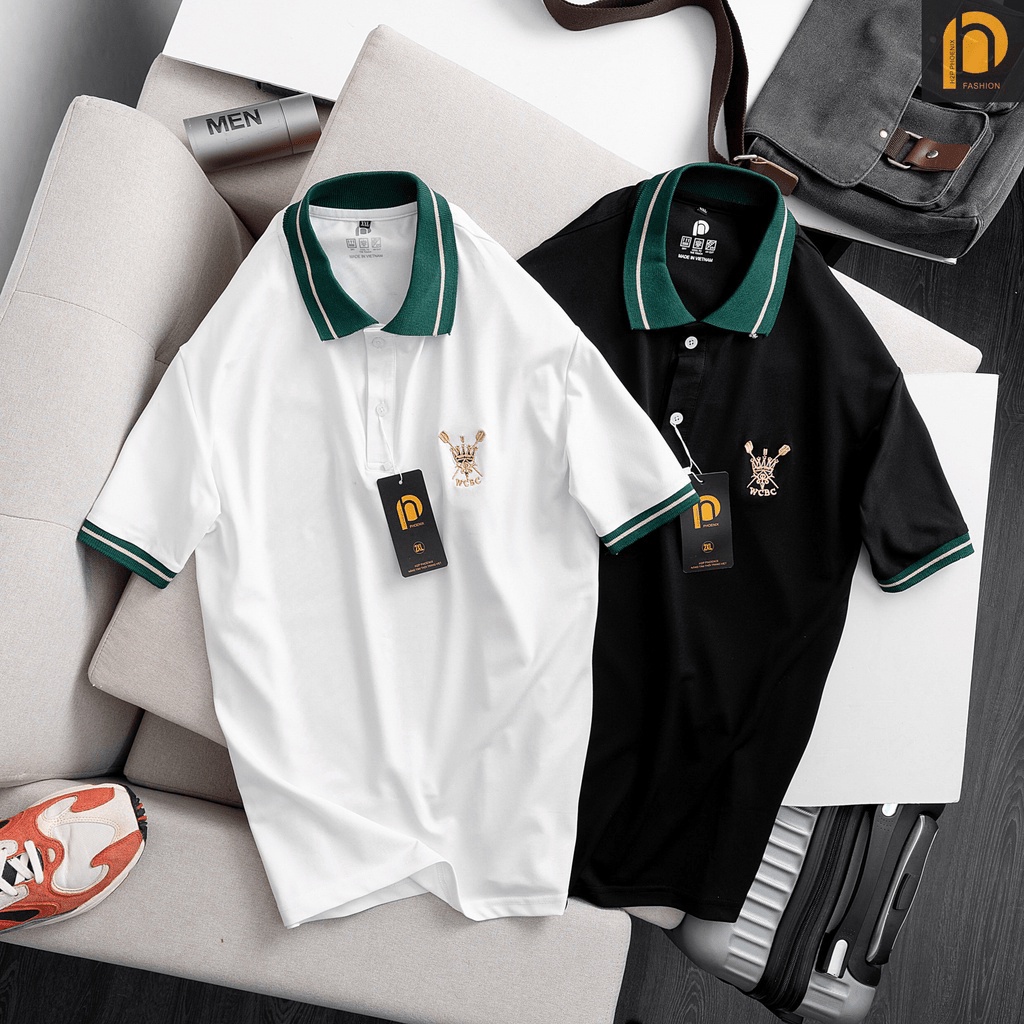 𝔹𝕆𝕊𝕊 𝕊ℍ𝕆𝔼𝕊 ⚜️ Áo Thun Polo Nam cổ bẻ WCBC vải Cá Sấu Cotton cao cấp chuẩn form, sang trọng - thanh lịch