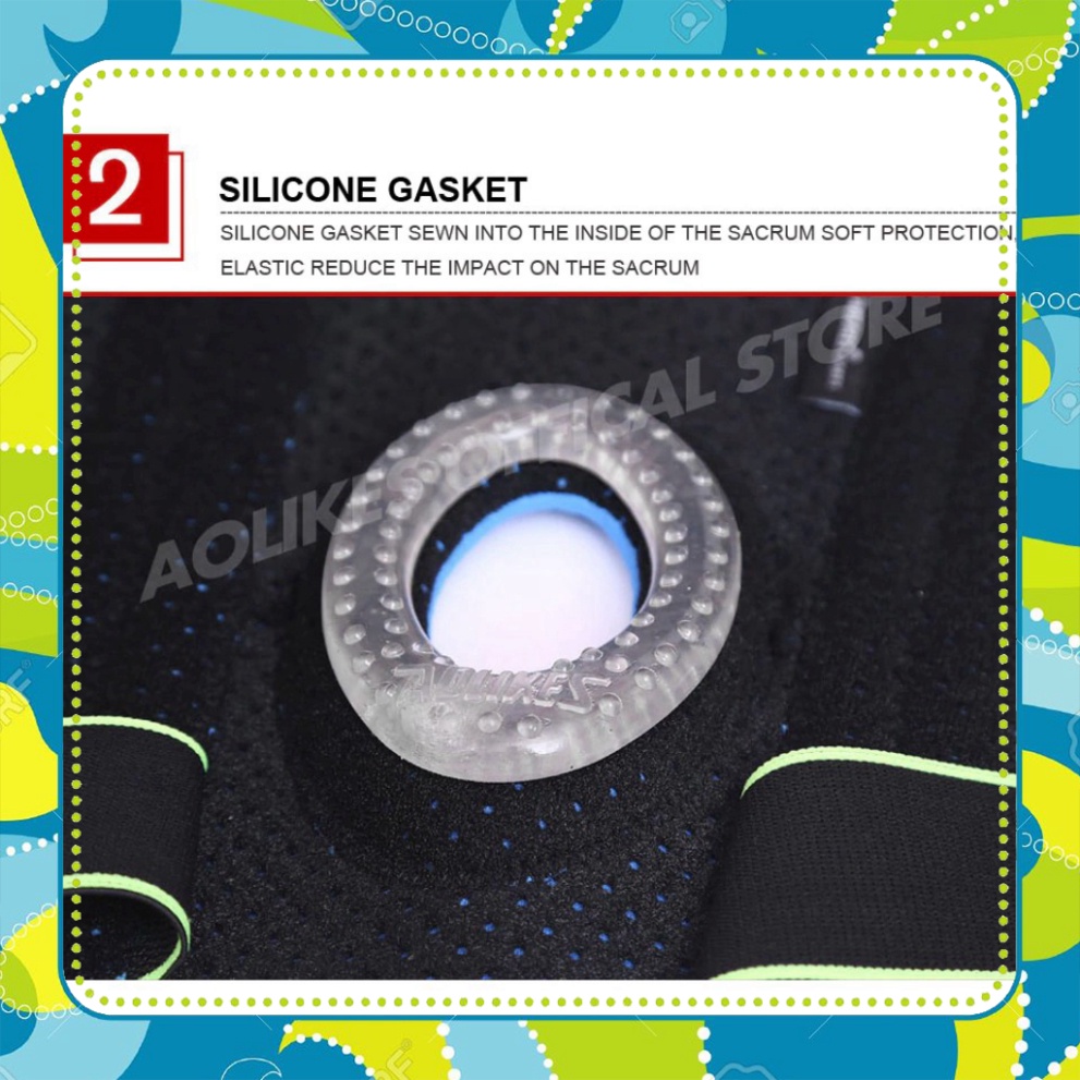 Đai bảo vệ đầu gối AOLIKES A-7908 có lò xo đàn hồi trợ lực hỗ trợ dây chằng xương bánh chè sport knee pad Bó gối qbd24