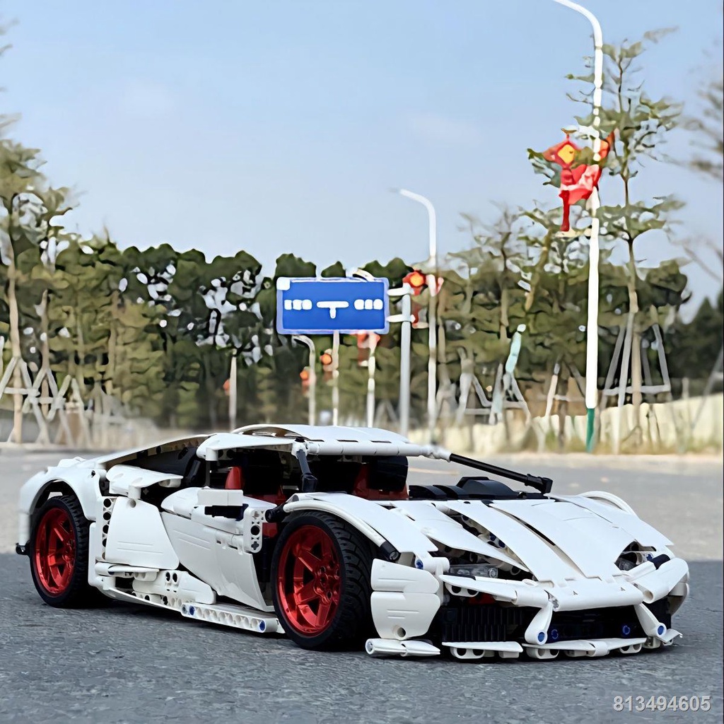 Tương thích với Lego Lamborghini 61018 khối xây dựng đua máy móc nhóm xe thể thao trưởng thành khó khăn Mộc xe lắp ráp