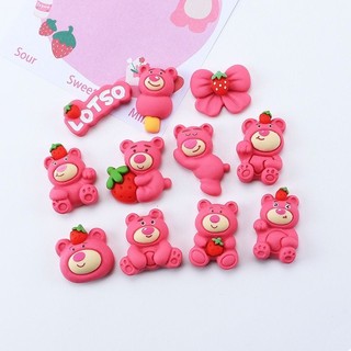 Charm/ slime dán kẹp tóc, dán phụ kiện gấu dâu Lotso