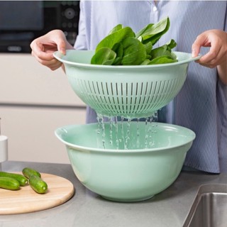 BỘ THAU RỔ NHỰA CAO CẤP Yoko Inochi nhựa an toàn, chắc chắn, gọn gàng, Loại 23cm/30cm/35cm