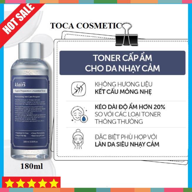 Toner Klairs nước hoa hồng phục hồi làm dịu da Midnight Blue giảm sưng sạch mụn 180ml . -trami