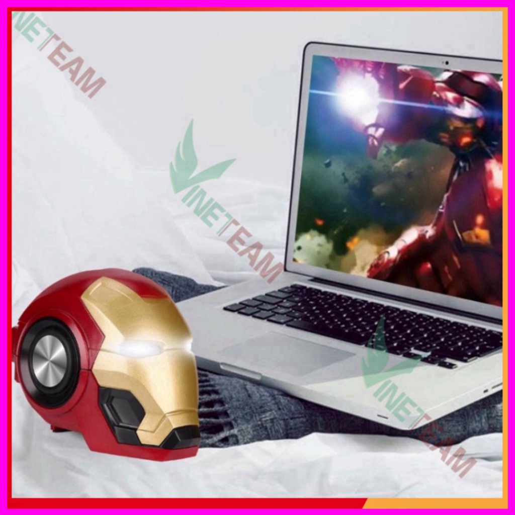 Loa Bluetooth công nghệ 5.0 Iron man, âm thanh vòm 6D bass trầm, pin 1200mAh, Hỗ trợ FM - tặng dây sạc -DC4387 . Chất CH